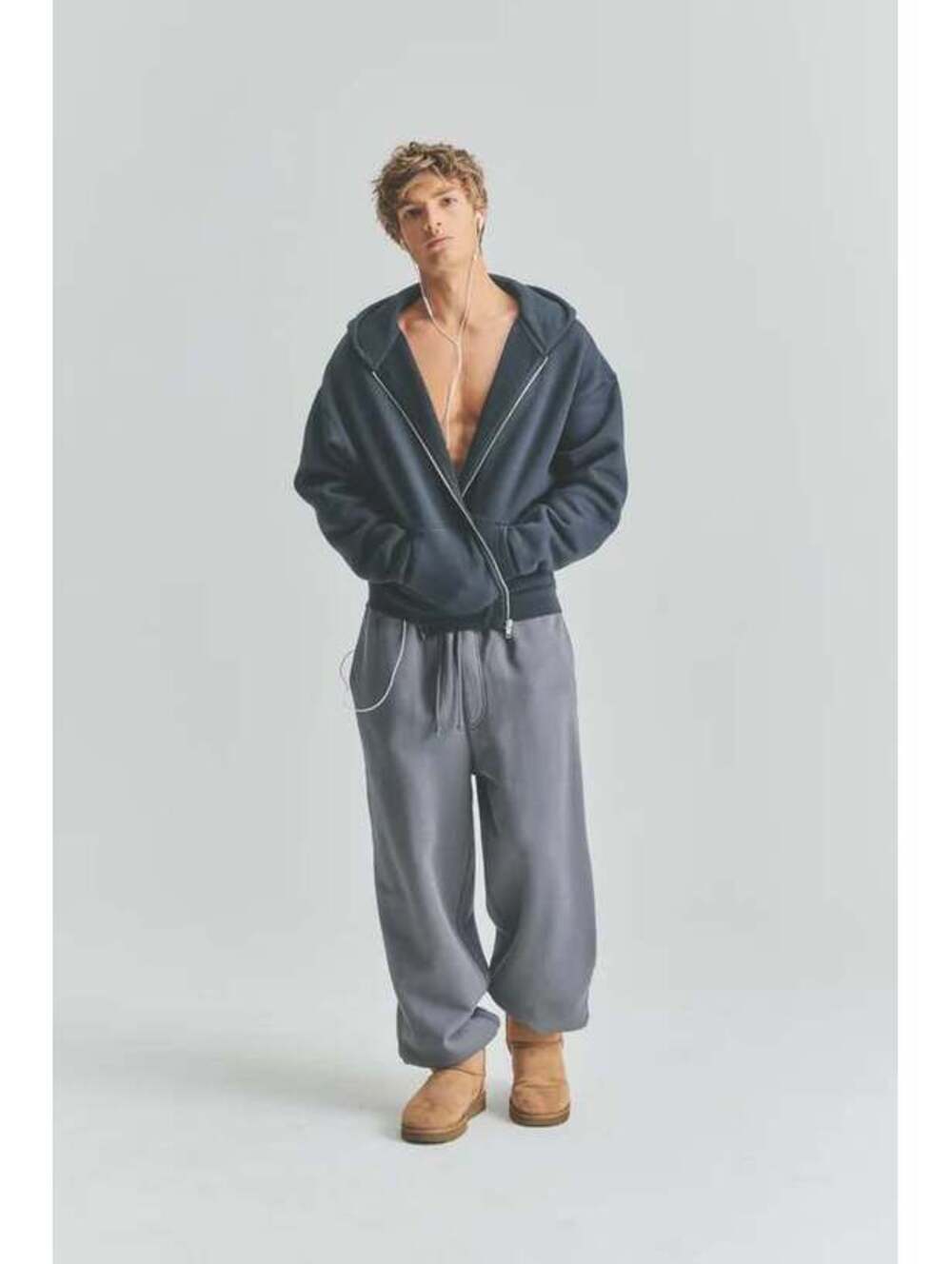 ELWOOD Core Sweatpant Cuffed Leg Grey 100% Organic Cotton Size M Unisex